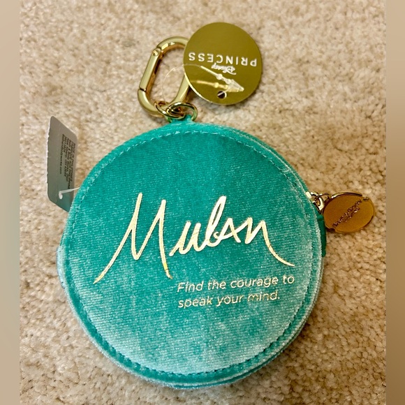 Bath and Body Works Disney Mulan Teal Dragon Velvet Pouch - Picture 3 of 17